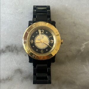 Juicy Couture Black and Gold Watch
